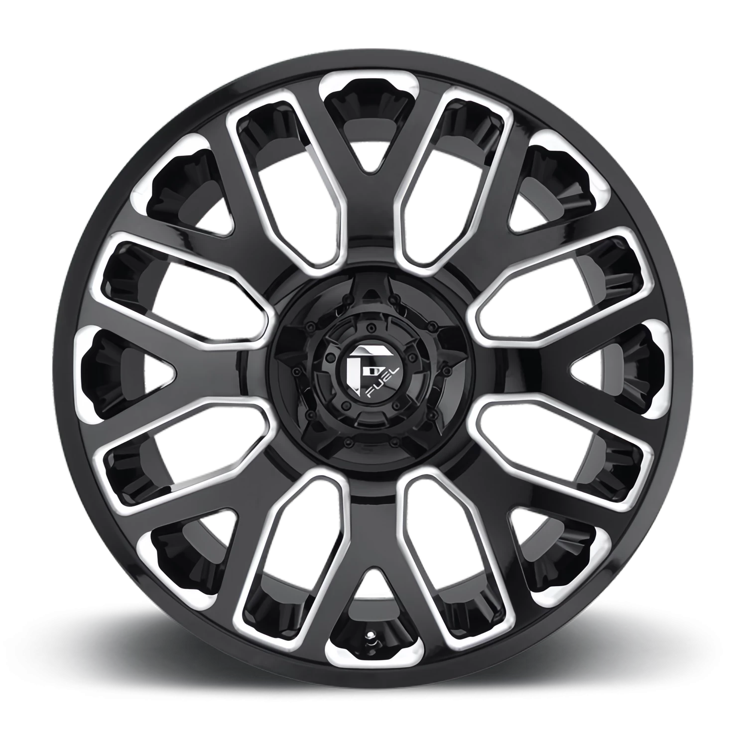 Fuel Warrior D623 20x9 +1 6x135/6x139.7mm 106.3mm Gloss Black Milled