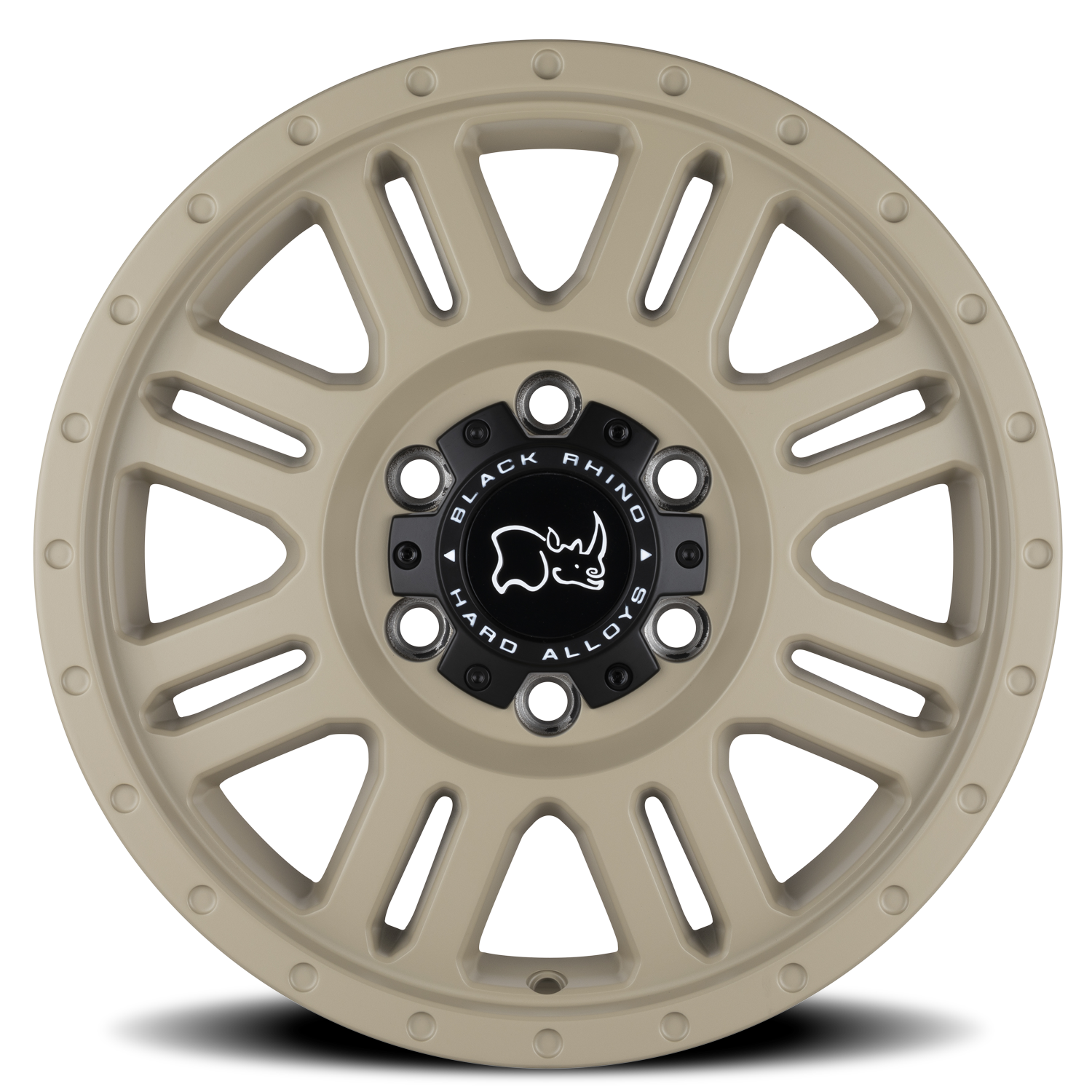 Black Rhino Yellowstone 17x8" 6x130mm 84.1mm CB +38mm Desert Sand