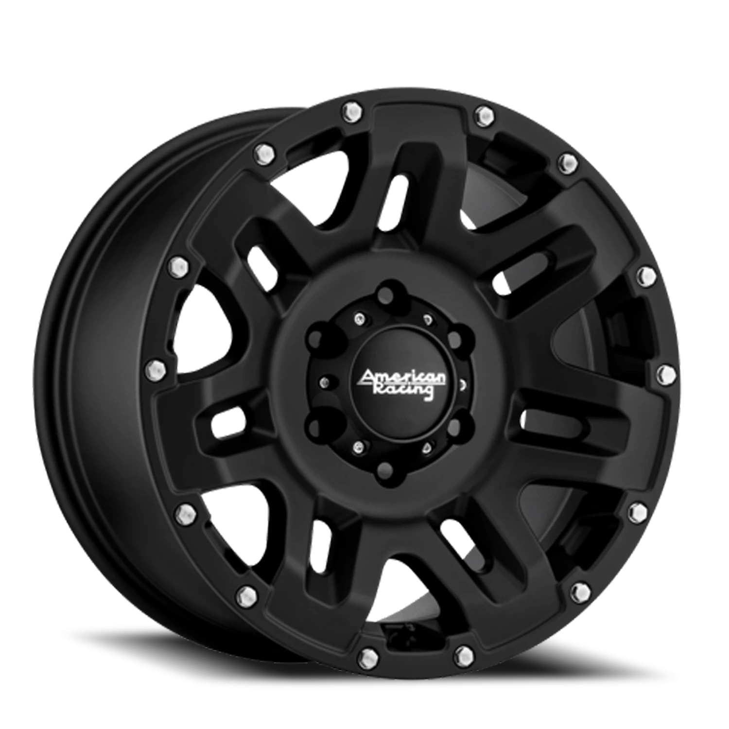 American Racing Yukon 18x8.5" 8x165.1mm 125.1mm CB +15mm Cast Iron Black