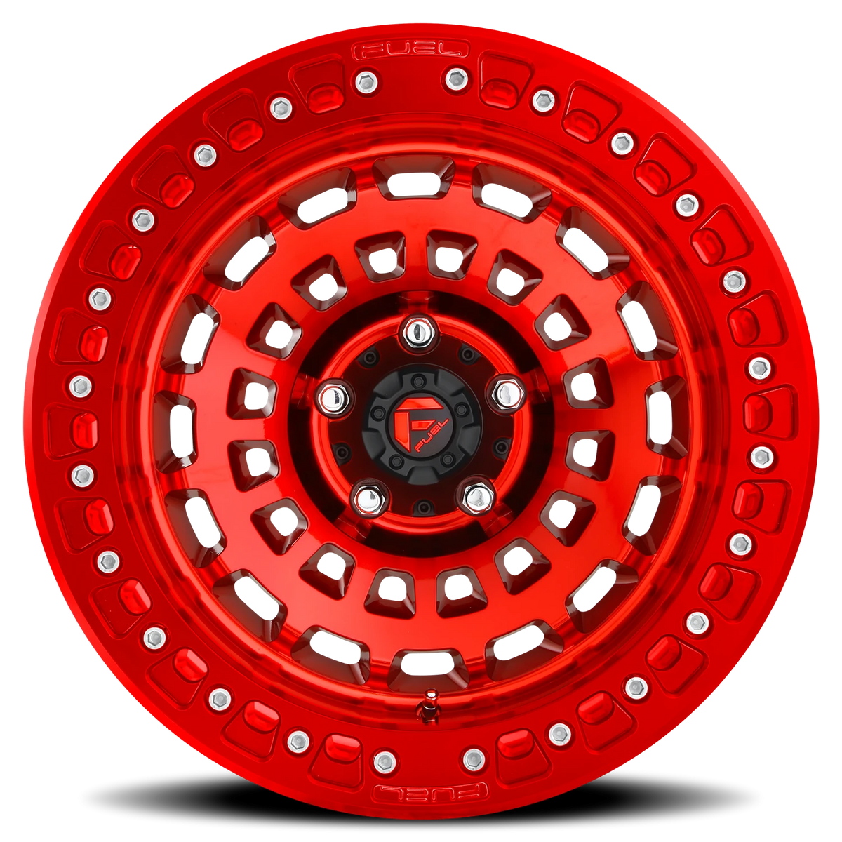 Fuel Zephyr Beadlock 17x9 -15 5x127mm 71.5mm Candy Red