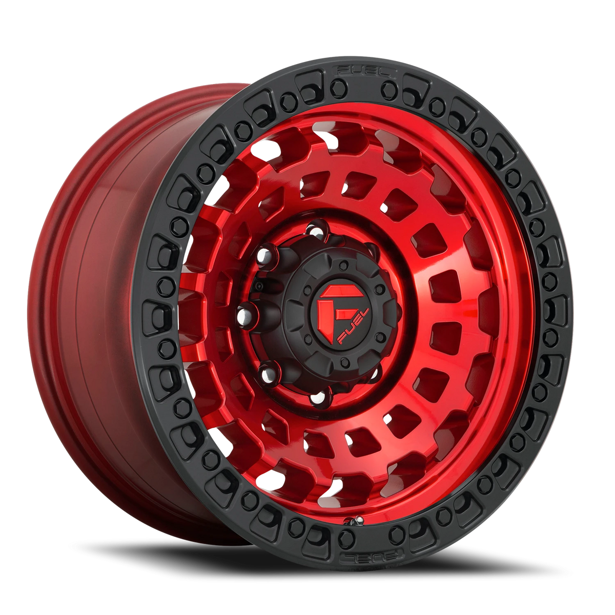 Fuel Zephyr 18x9 -12 8x180mm 124.2mm Candy Red Matte Black Ring