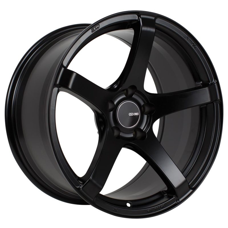 Enkei Kojin 18x9.5 15mm Offset 5x114.3 Bolt Pattern 72.6mm Bore Dia Matte Black Wheel-Wheels - Cast-Enkei-