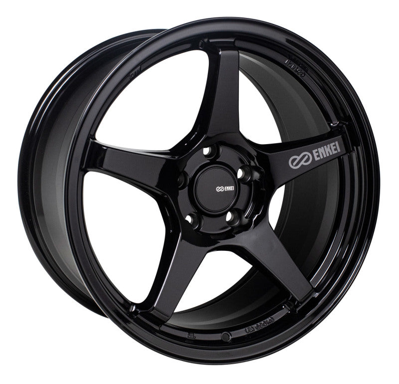 Enkei TS-5 18x8.5 5x100 45mm Offset 72.6mm Bore Gloss Black-Wheels - Cast-Enkei-