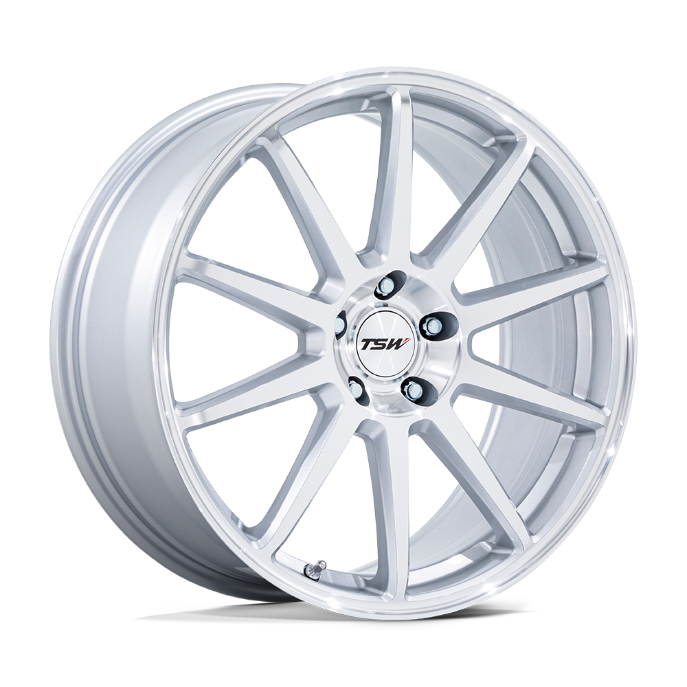 <b>TSW Wheels</b> TW004 CANARD -<br> Gloss Silver W/ Machined Face - Wheel Warehouse
