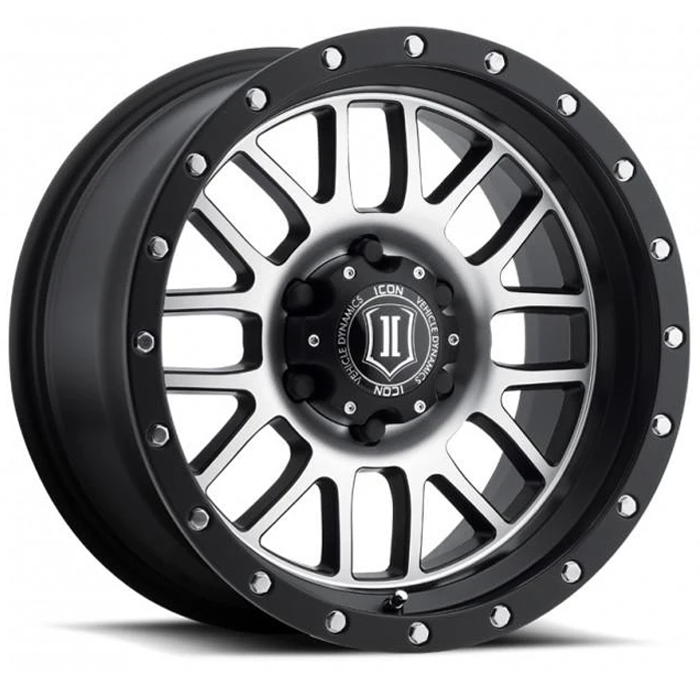 Icon Alloys Alpha - Satin Black and Machined - Wheel Warehouse