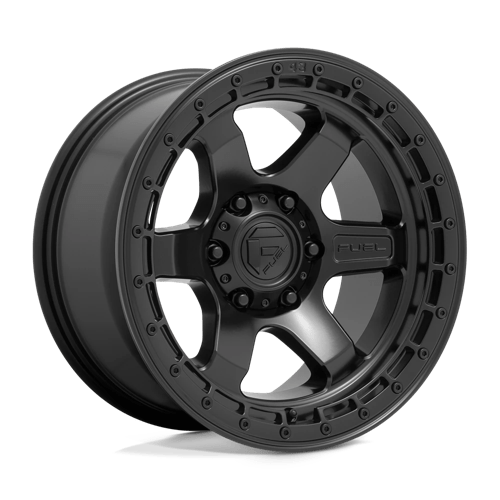 Fuel Wheels D750 BLOCK - Matte Black W/ Black Ring - Wheel Warehouse