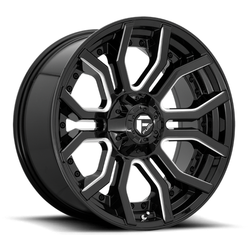 Fuel Wheels D711 RAGE - Gloss Black Milled - Wheel Warehouse