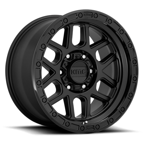 KMC Wheels KM544 MESA - Satin Black W/ Gloss Black Lip - Wheel Warehouse