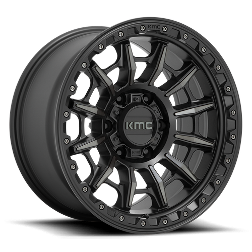 KMC Wheels KM547 CARNAGE - Satin Black W/ Gray Tint - Wheel Warehouse