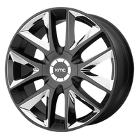 KMC Wheels KM710 TAKEDOWN - Satin Black W/ Chrome Inserts - Wheel Warehouse