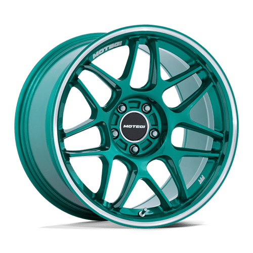 <b>Motegi Wheels</b> MR158 TSUBAKI -<br> Hokkaido Green W/ Machined Lip - Wheel Warehouse