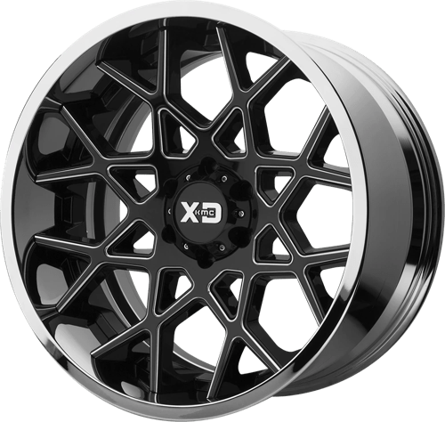 XD Wheels XD203 CHOPSTIX - Gloss Black Milled Center W/ Chrome Lip - Wheel Warehouse