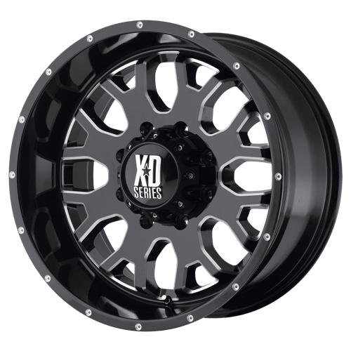 XD Wheels XD808 MENACE - Gloss Black W/ Milled Accents - Wheel Warehouse