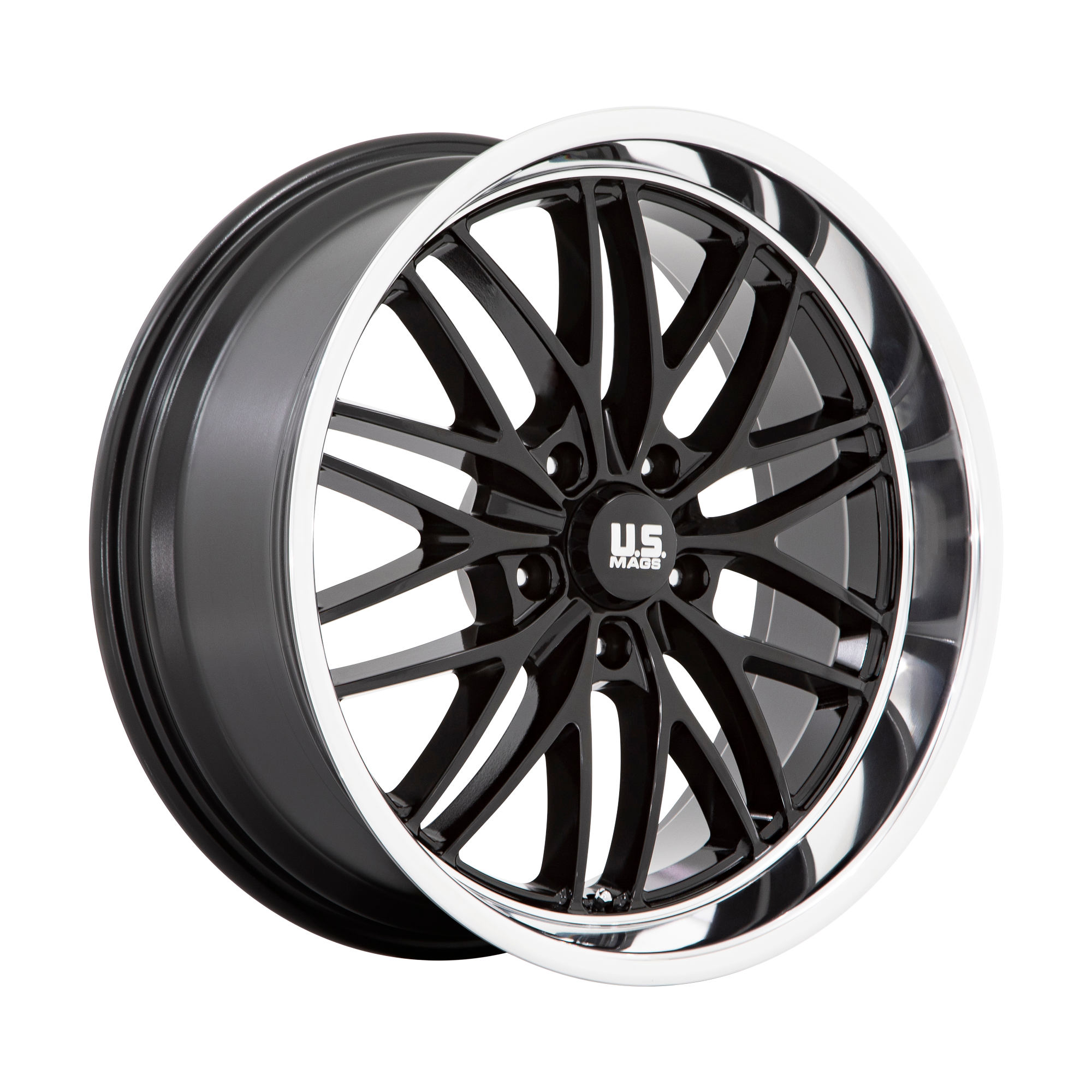 US Mags Wheels U138 SANTA CRUZ - Gloss Black W/ Diamond Cut Lip - Wheel Warehouse