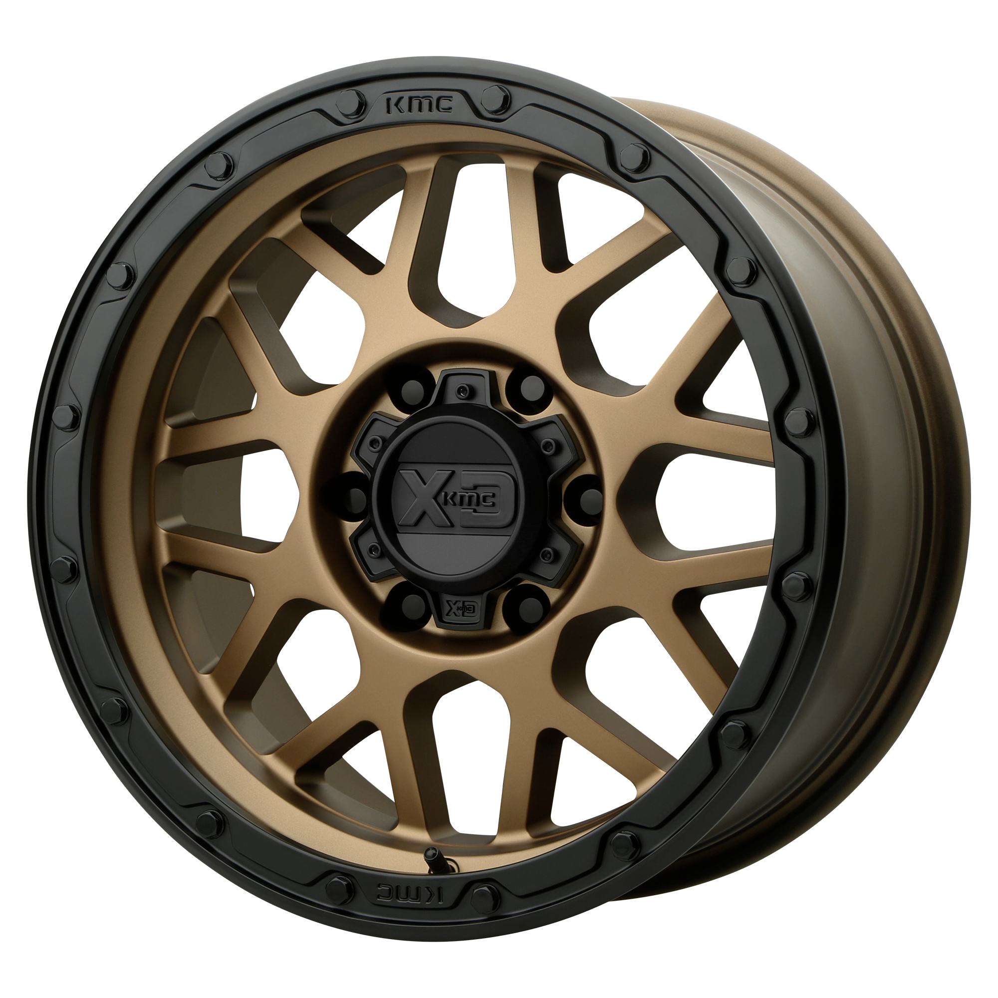 XD Wheels XD135 GRENADE OR - Matte Bronze W/ Matte Black Lip - Wheel Warehouse