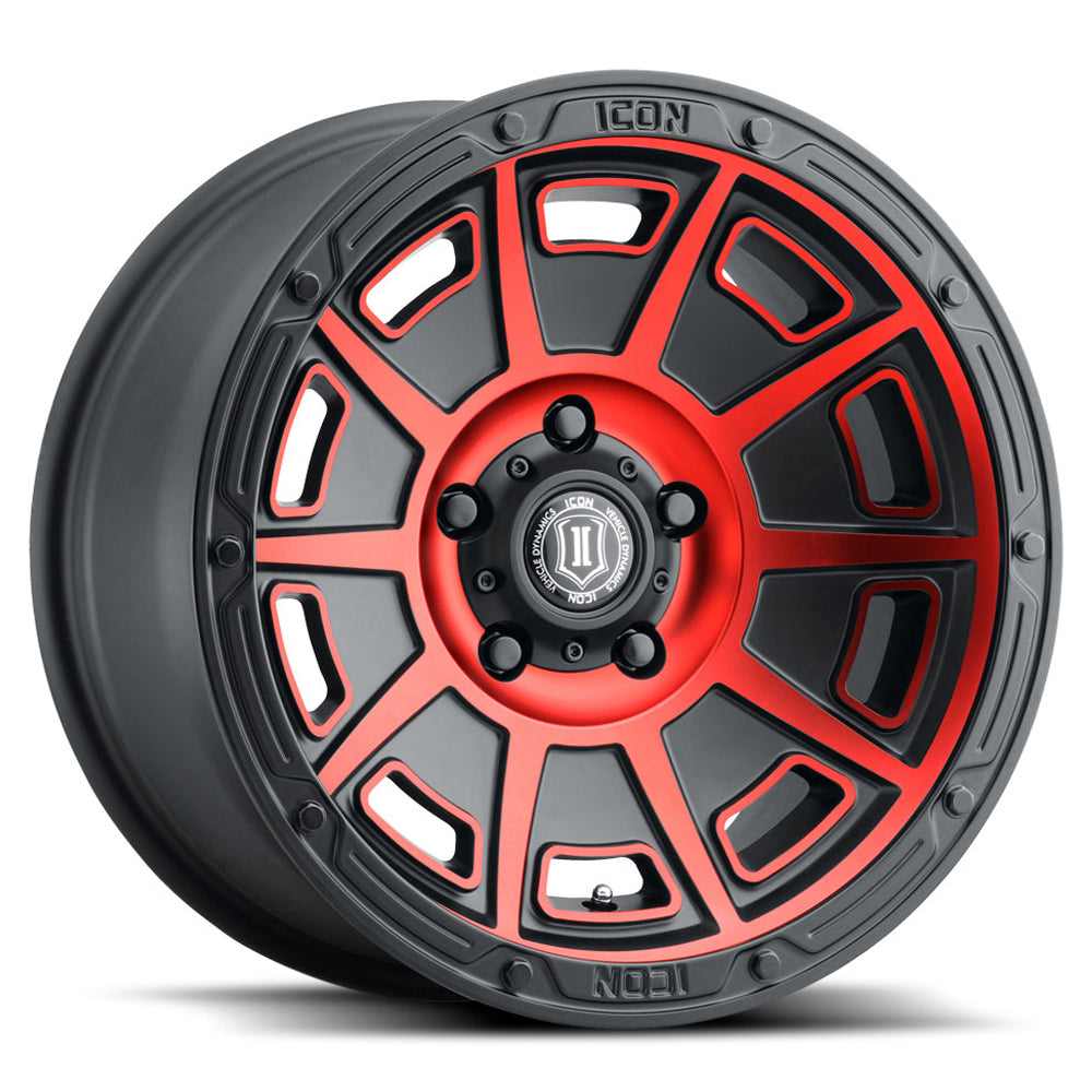 Icon Alloys Victory - Satin Black w/ Red Tint - Wheel Warehouse