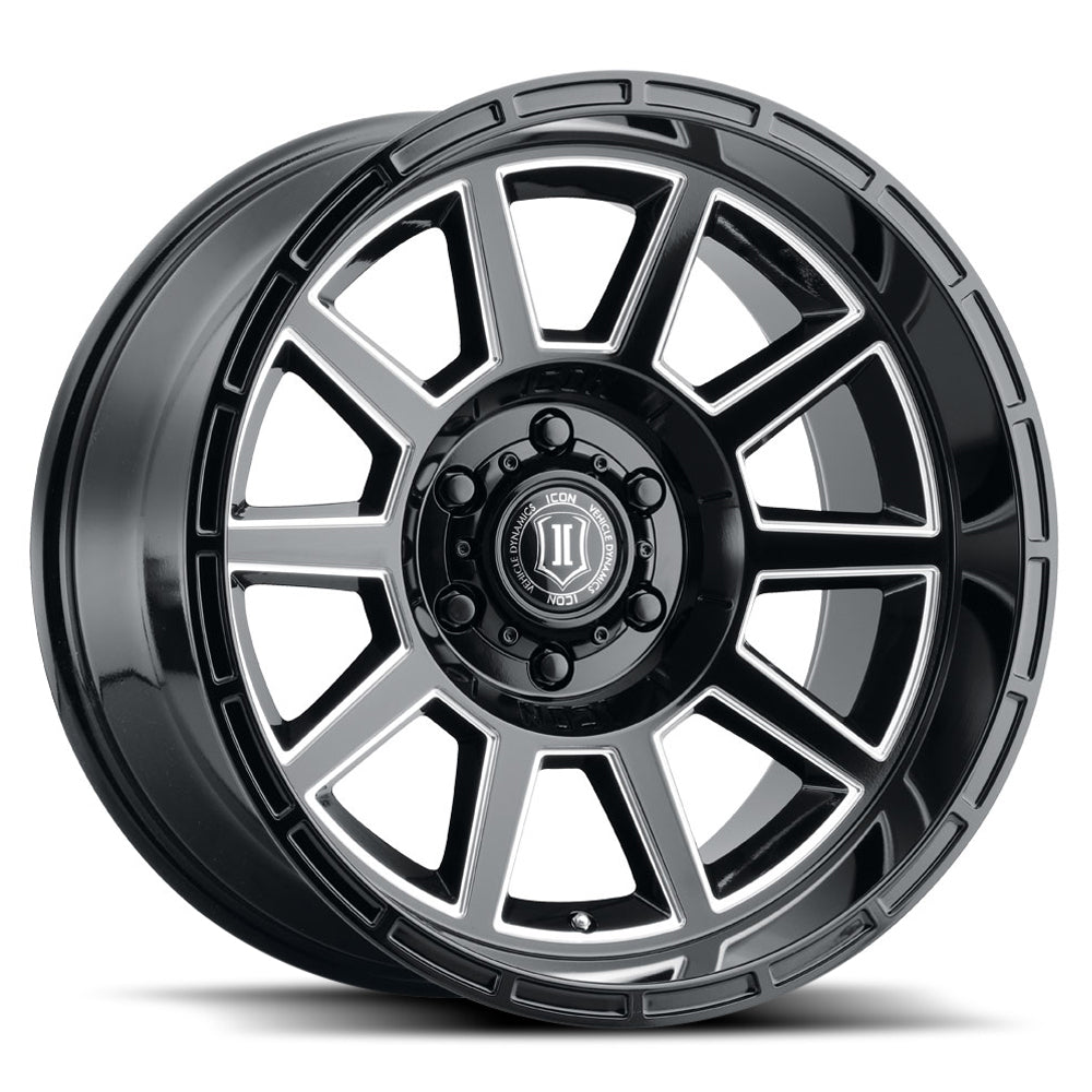 Icon Alloys Recoil - Gloss Black Milled Spokes - Wheel Warehouse