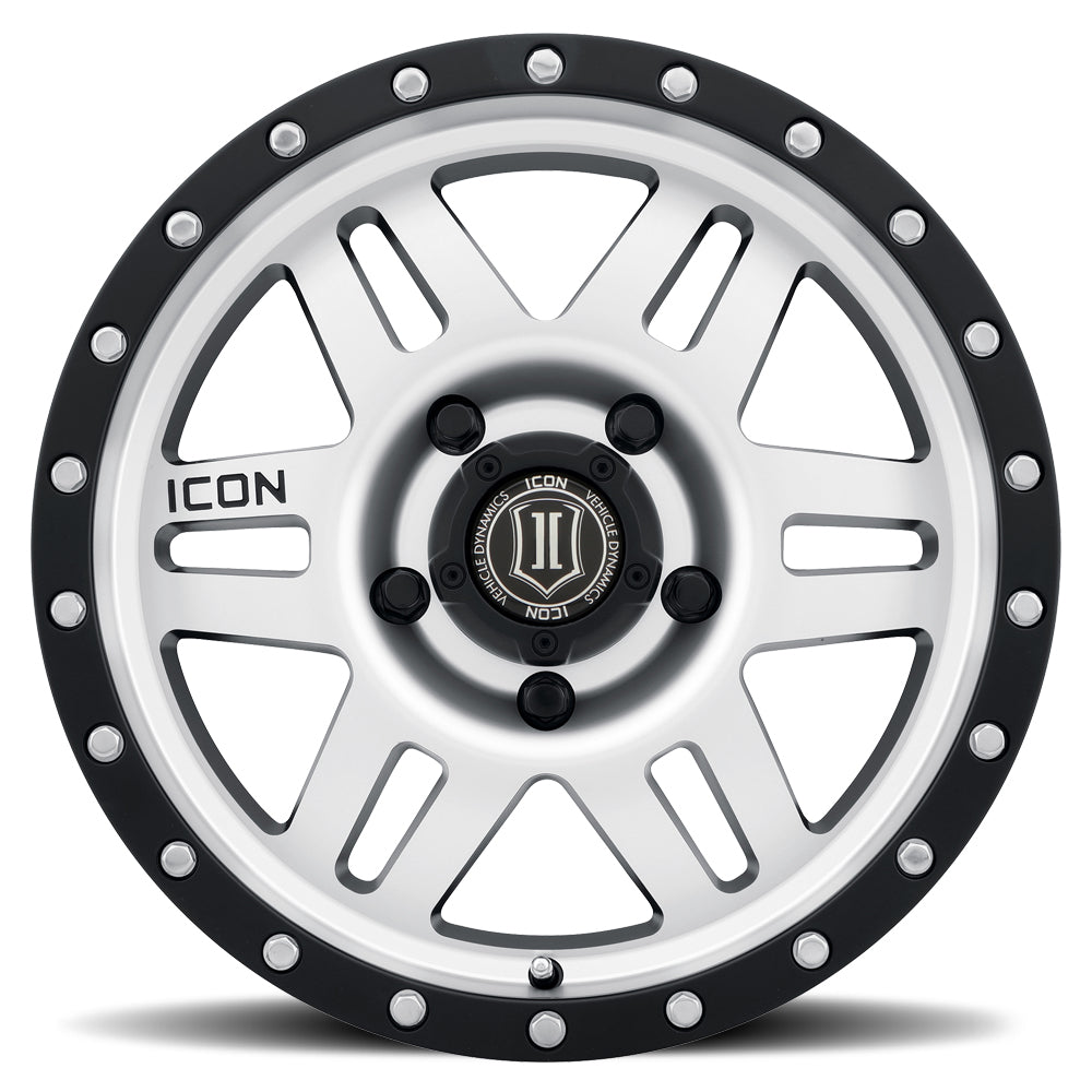 Icon Alloys Six Speed - Satin Black and Machined - Wheel Warehouse