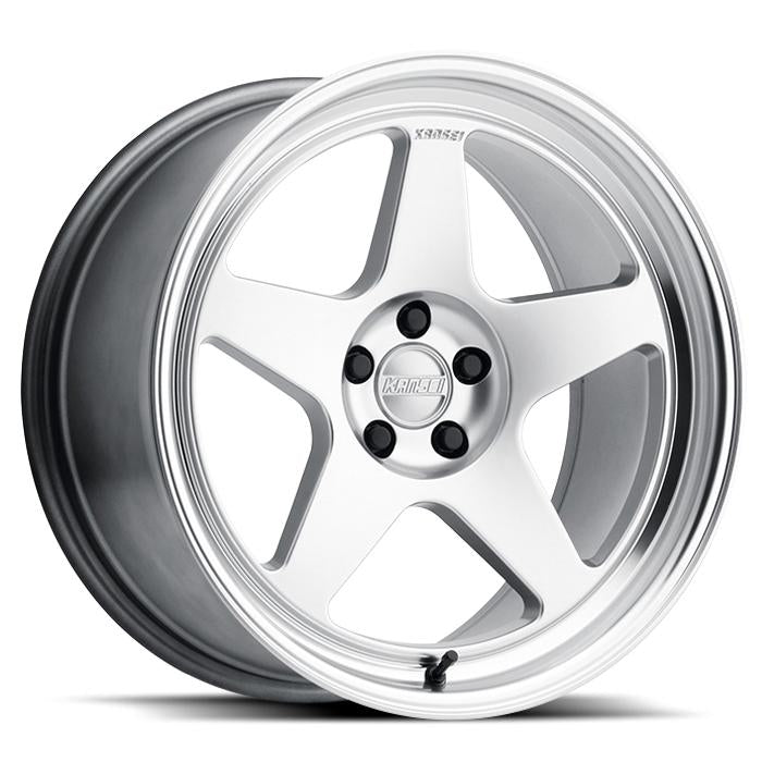 Kansei KNP - Hyper Silver Machine w/ Polished Lip - Wheel Warehouse