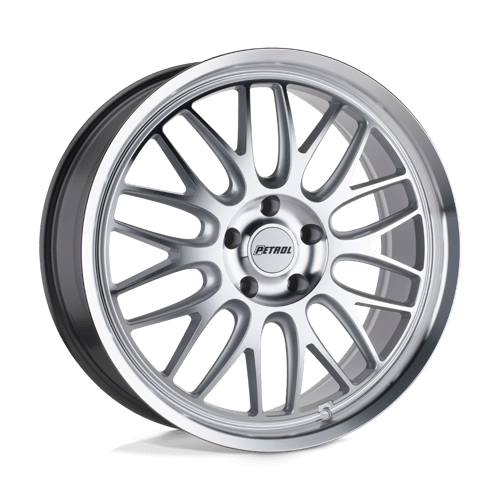 Petrol Wheels P4C - Silver W/ Machined Face & Lip - Wheel Warehouse