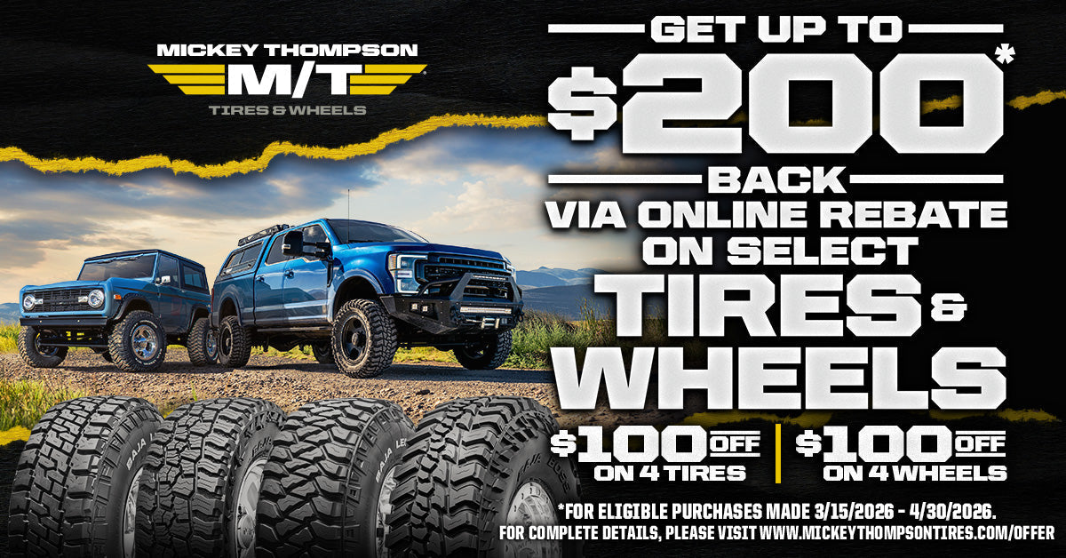 Mickey Thompson Spring Light Truck Rebate — Save Up to $100