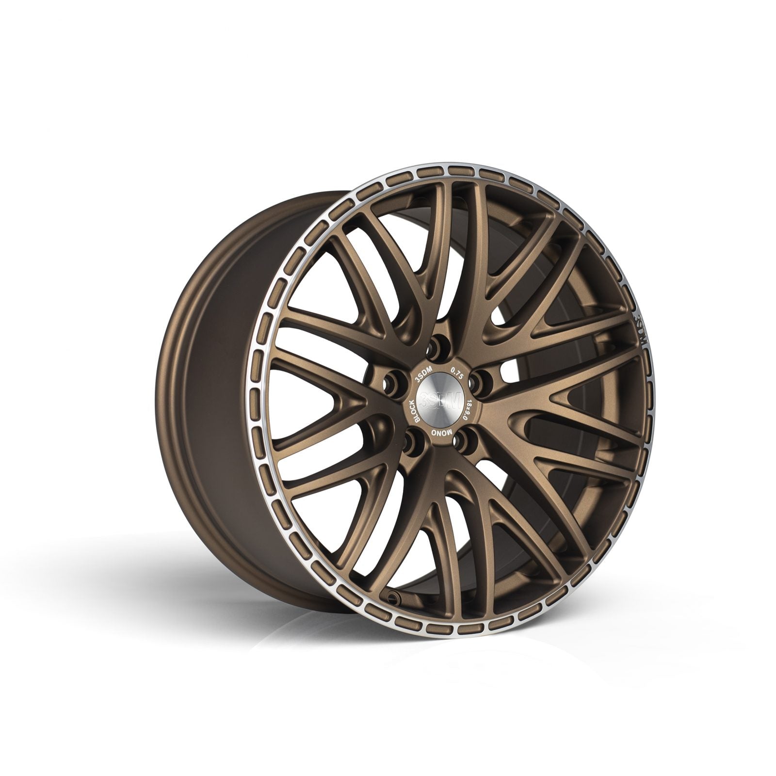 3SDM 0.75 Satin Bronze / Machined Lip 18x8 +35 5x112mm 73.1mm S18805112BRH07535