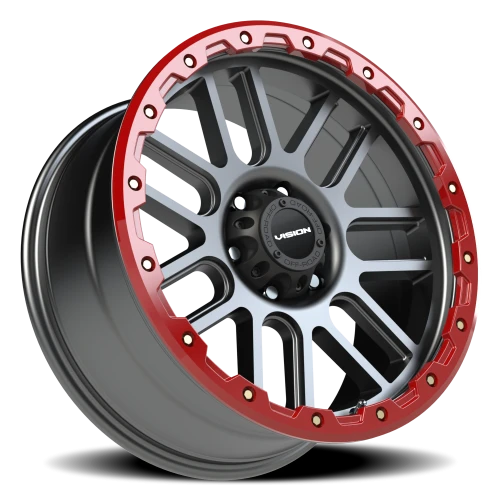 Vision 111 20x9 +18 6x135mm 86.87mm Anthracite Red Simulated Beadlock
