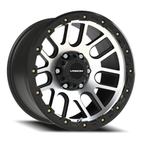 Vision 111 17x9 -12 6x139.7mm 106.2mm Matte Black Machined Face