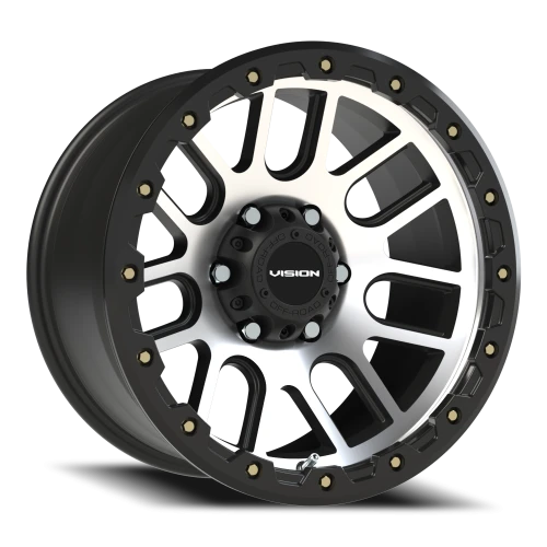 Vision 111 17x9 -12 6x139.7mm 106.2mm Matte Black Machined Face