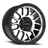Vision 111 18x9 +0 6x139.7mm 106.2mm Matte Black Machined Face