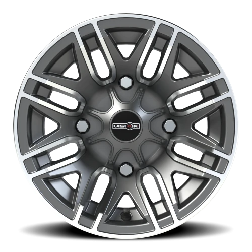 Vision 112 12x7 +3 4x136mm 110.5mm Gunmetal Machined Face