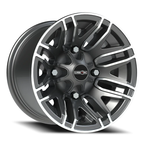 Vision 112 12x8 -10 4x136mm 110.5mm Gunmetal Machined Face