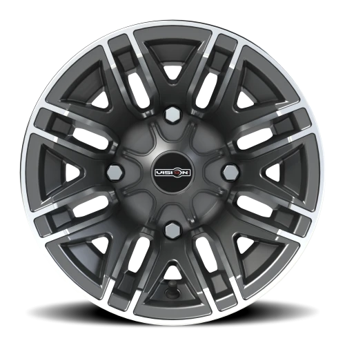 Vision 112 12x8 -10 4x136mm 110.5mm Gunmetal Machined Face