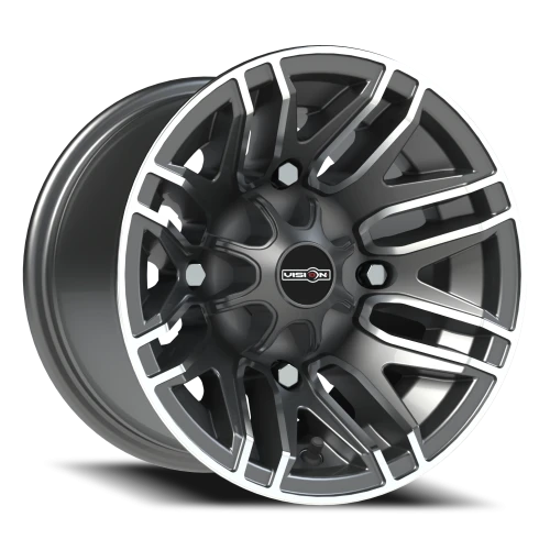Vision 112 12x8 -10 4x156mm 131.1mm Gunmetal Machined Face