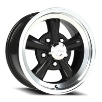 Vision 141 15x7 +6 5x120.65mm 83mm Gloss Black Machined Lip