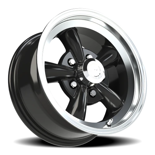 Vision 141 15x7 +6 5x120.65mm 83mm Gloss Black Machined Lip