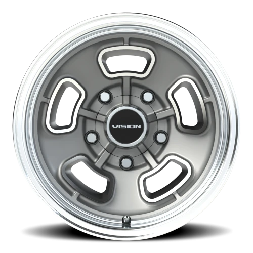 Vision 148 15x8 +0 5x139.7mm 87.1mm Satin Grey Machined Face-Machined Lip