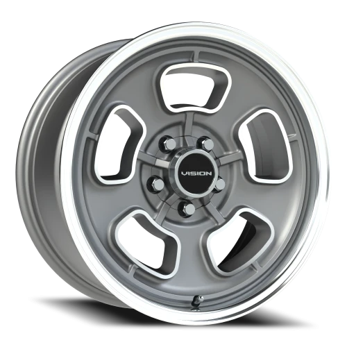 Vision 148 17x8 +0 5x120.65mm 83mm Satin Grey Machined Face-Machined Lip