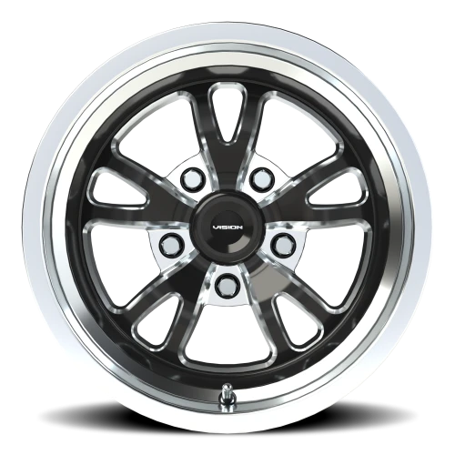 Vision 149 15x10 +0 5x120.65mm 83.1mm Gloss Black Milled-Polished Lip