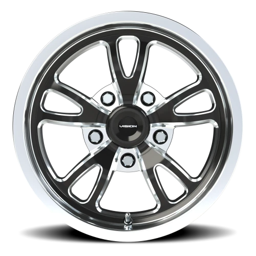 Vision 149 15x10 +51 5x120.65mm 83.1mm Gloss Black Milled-Polished Lip