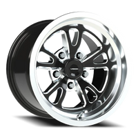 Vision 149 15x10 +25 5x114.3mm 83.1mm Gloss Black Milled-Polished Lip