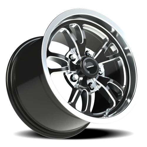 Vision 149 15x10 +51 5x114.3mm 83.1mm Gloss Black Milled-Polished Lip
