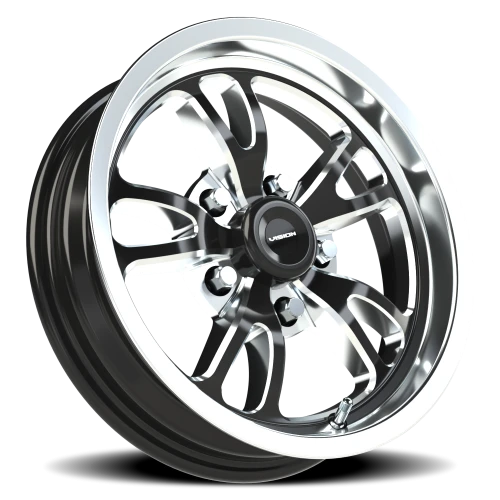 Vision 149 15x4 -19 5x114.3mm 83.1mm Gloss Black Milled-Polished Lip