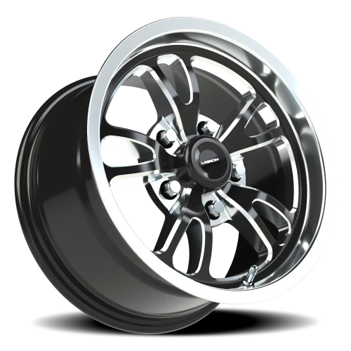 Vision 149 15x8 +27 5x120.65mm 83.1mm Gloss Black Milled-Polished Lip