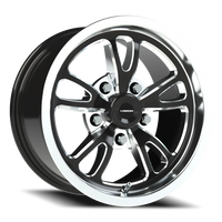 Vision 149 15x8 +27 5x114.3mm 83.1mm Gloss Black Milled-Polished Lip
