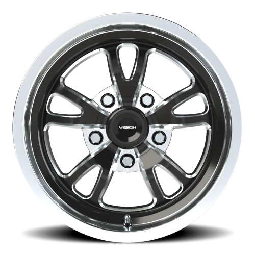 Vision 149 15x8 +0 5x127mm 83.1mm Gloss Black Milled-Polished Lip