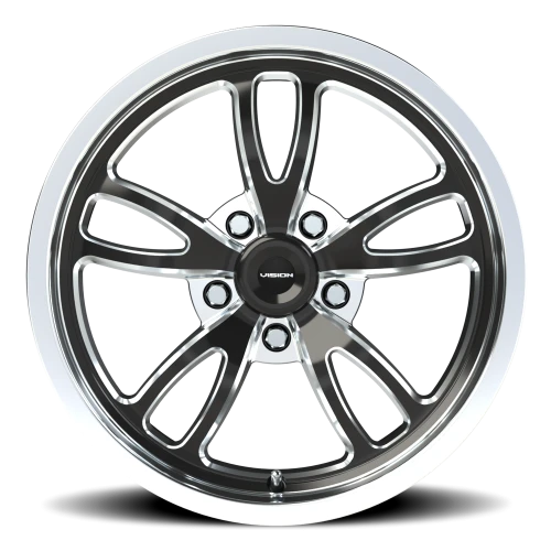 Vision 149 17x10 +51 5x120.65mm 83.1mm Gloss Black Milled-Polished Lip