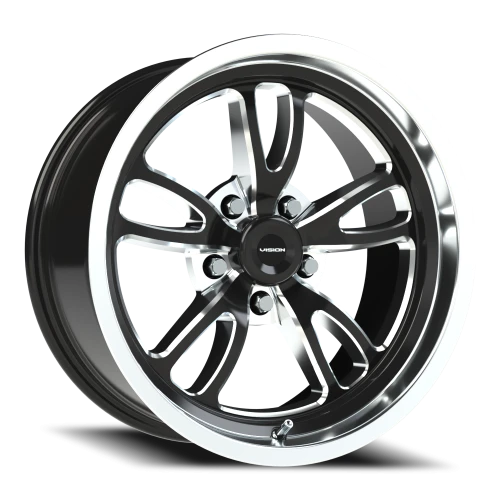 Vision 149 17x8 +0 5x114.3mm 83.1mm Gloss Black Milled-Polished Lip