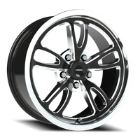 Vision 149 17x8 +25 5x114.3mm 83.1mm Gloss Black Milled-Polished Lip