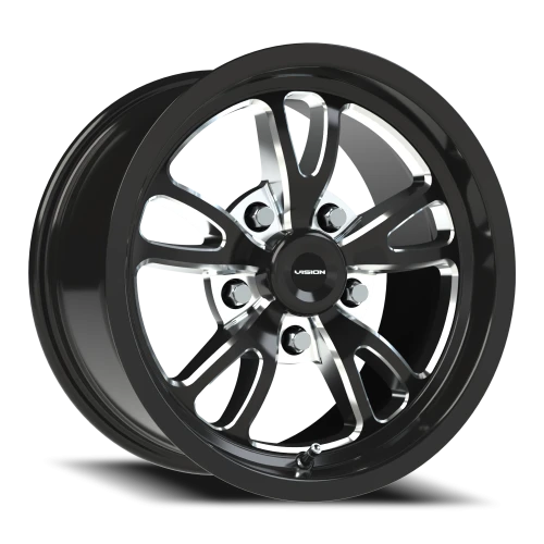 Vision 149 15x8 +27 5x114.3mm 83.1mm Gloss Black Milled